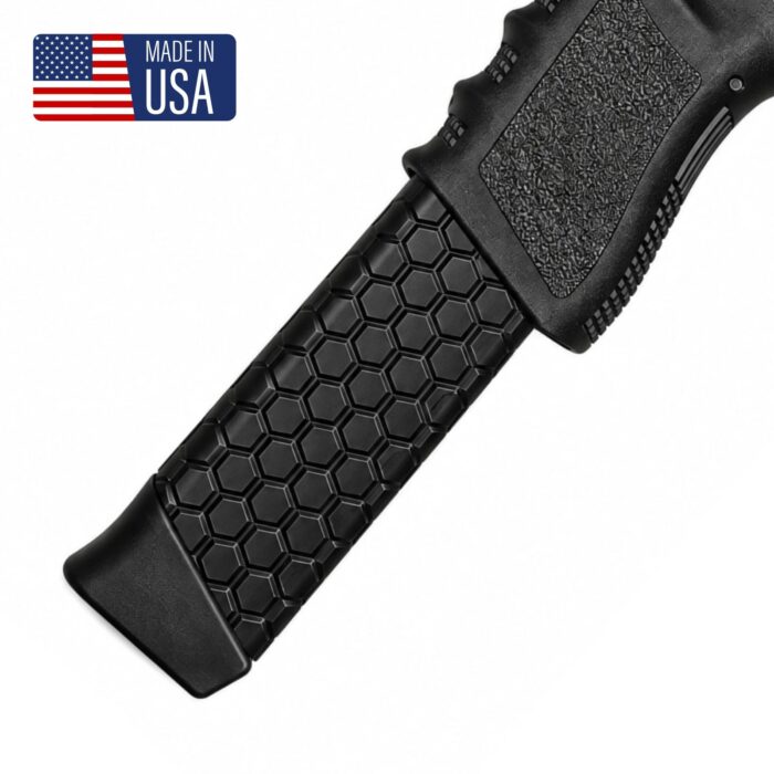 Glock 19 Mag Sleeve Grip Adapter for 31-33 Round Magazine - Honeycomb Design