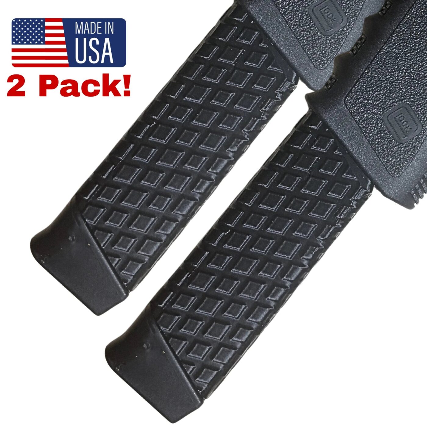 Square Design Glock 19 Mag Sleeve Grip Adapter for 31-33 Round Magazine - 2 Pack