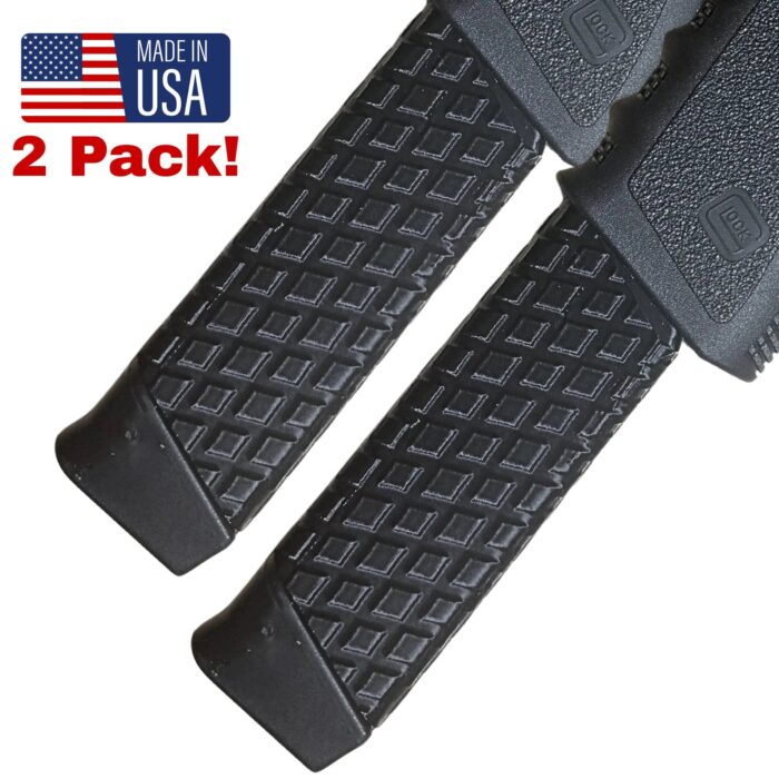 Square Design Glock 19 Mag Sleeve Grip Adapter for 31-33 Round Magazine - 2 Pack