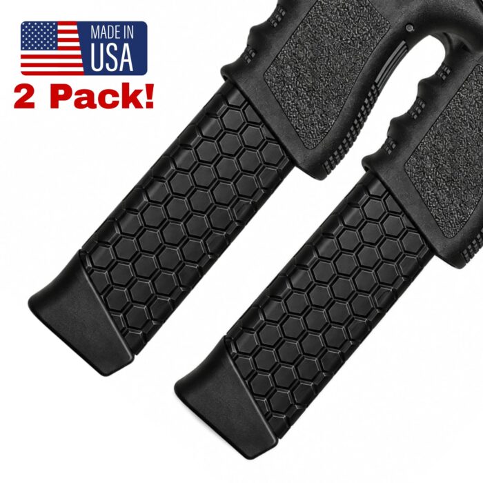 Honeycomb Glock 19 Mag Sleeve Grip Adapter for 31-33 Round Magazine- 2 Pack