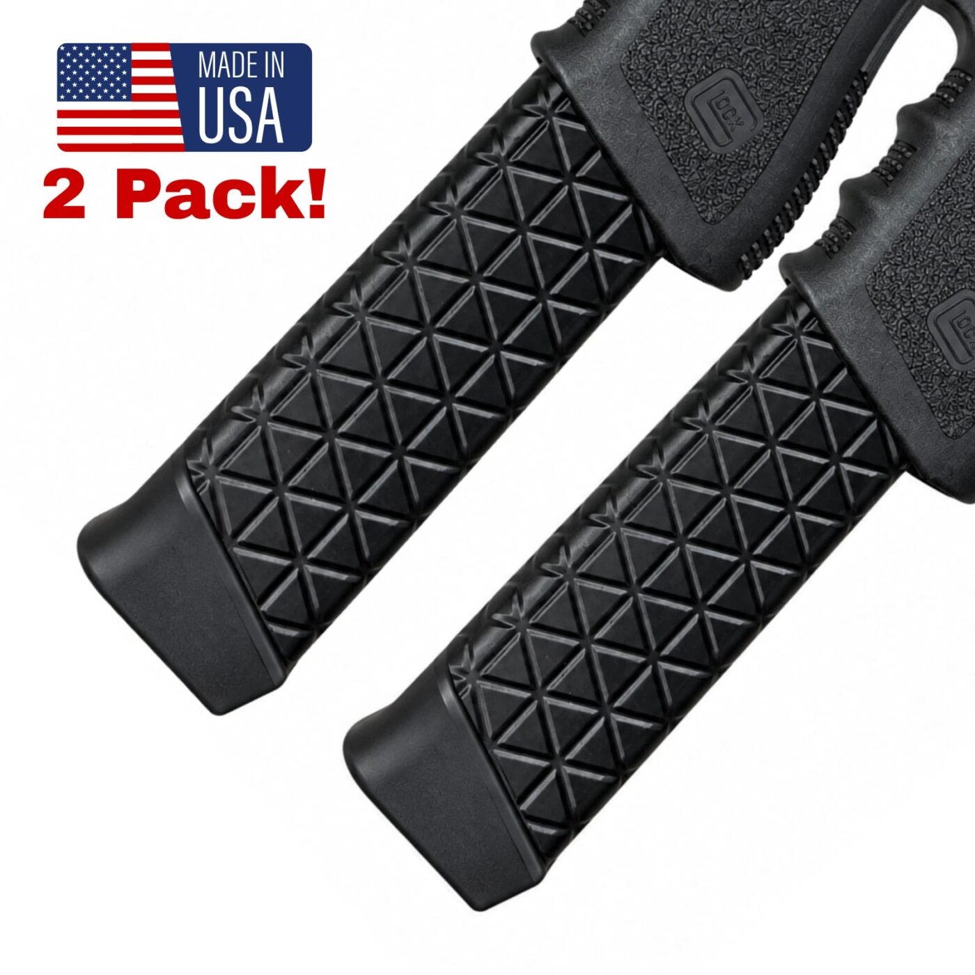 Triangular Glock 19 Mag Sleeve Grip Adapter for 31-33 Round Magazine - 2 Pack