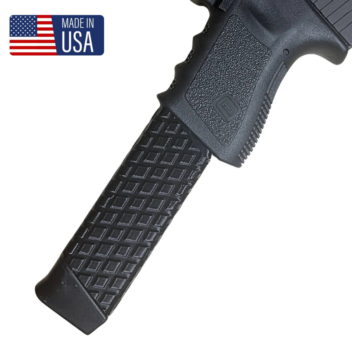 Glock 19 Magazine Sleeve Grip Adapter for 31 - 33 Round Magazine - Square Design