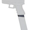 Glock 19 mag gap filler shown solid with gun and KRISS MagEx2 mag see-through, Made in USA