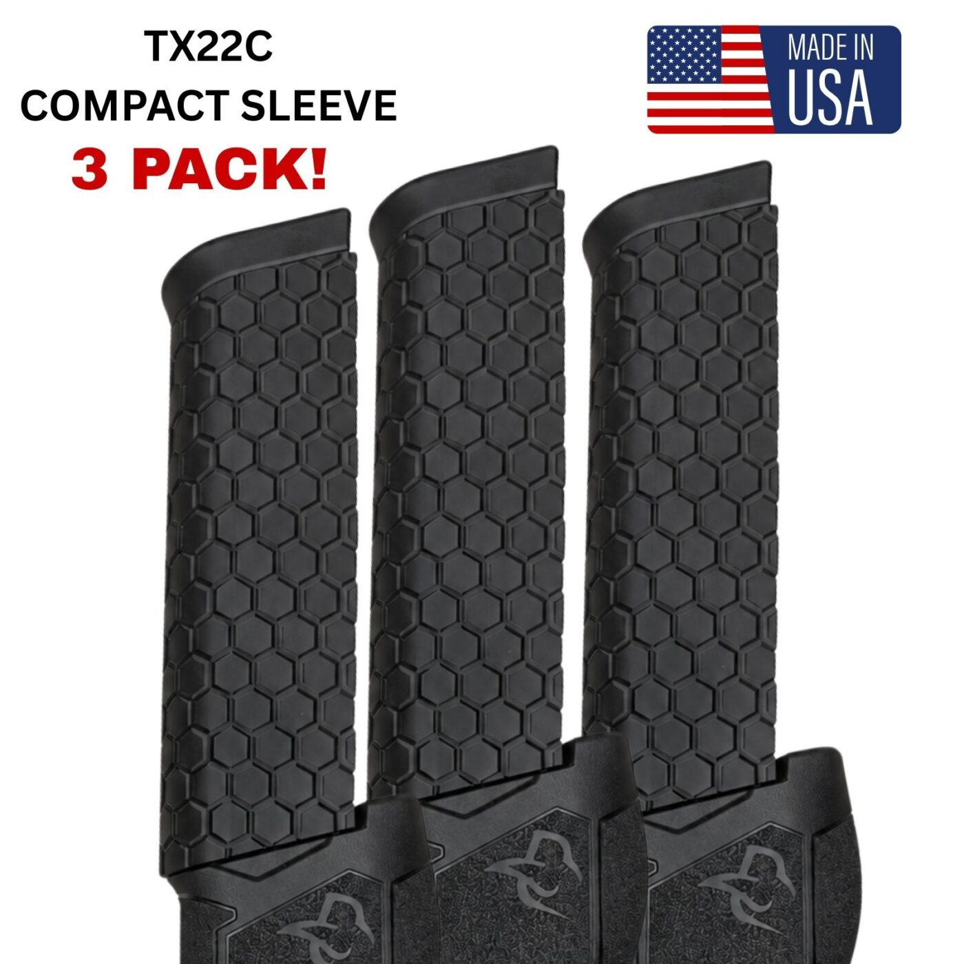 TX22 Compact Mag Sleeve (34 Rd ProMag) – Honeycomb, 3 Pack