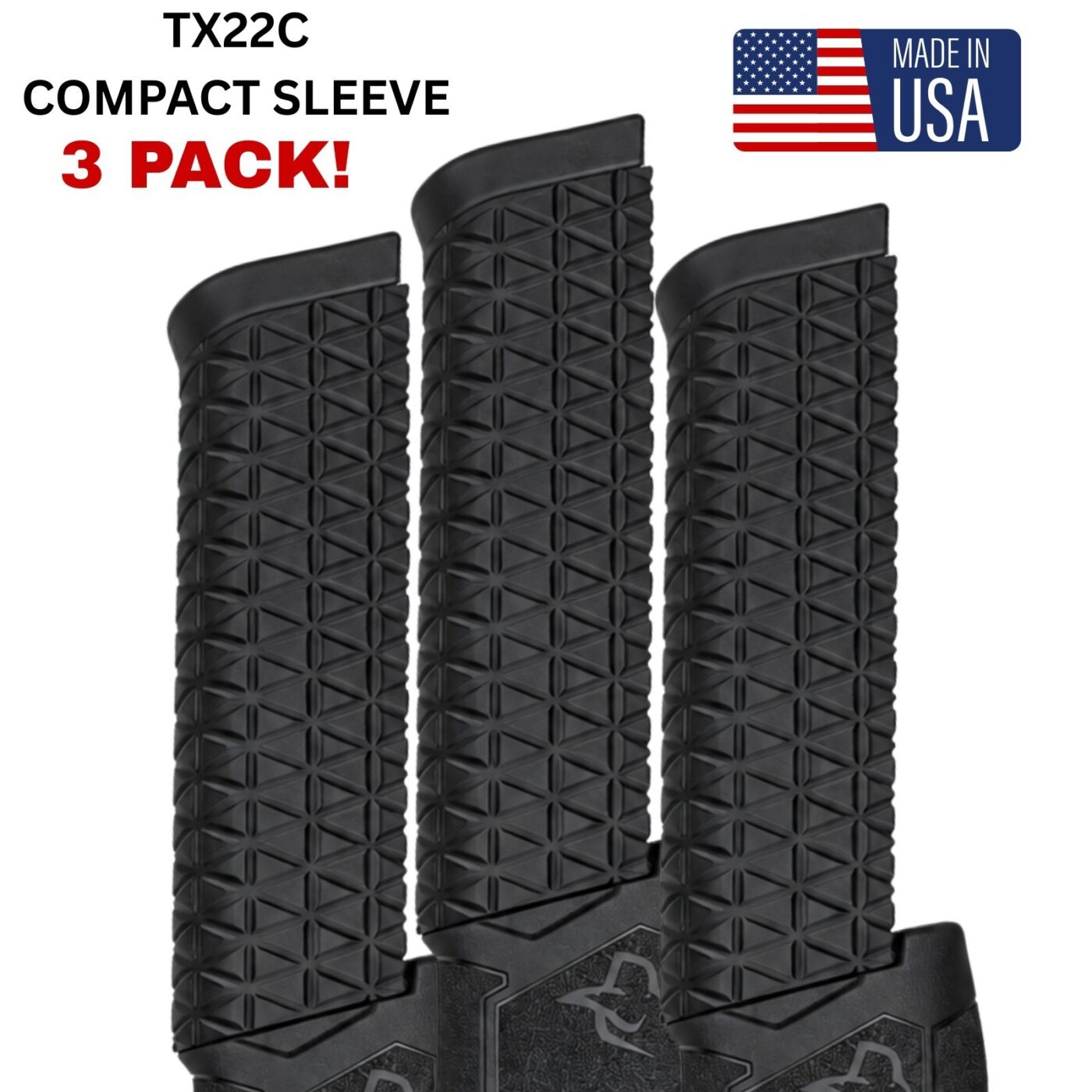 TX22 Compact Mag Sleeve (34 Rd ProMag) – Triangle, 3 Pack