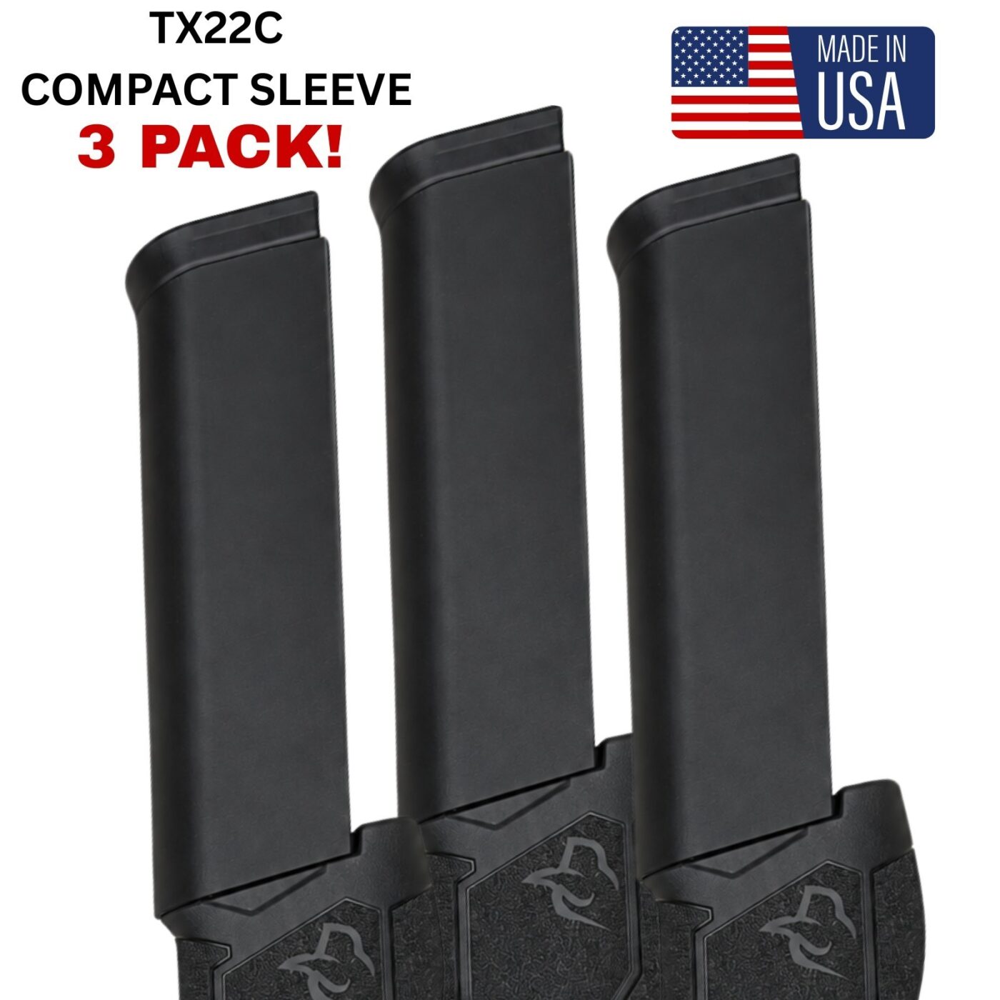 TX22 Compact Mag Sleeve (34 Rd ProMag) – Smooth Matte, 3 Pack