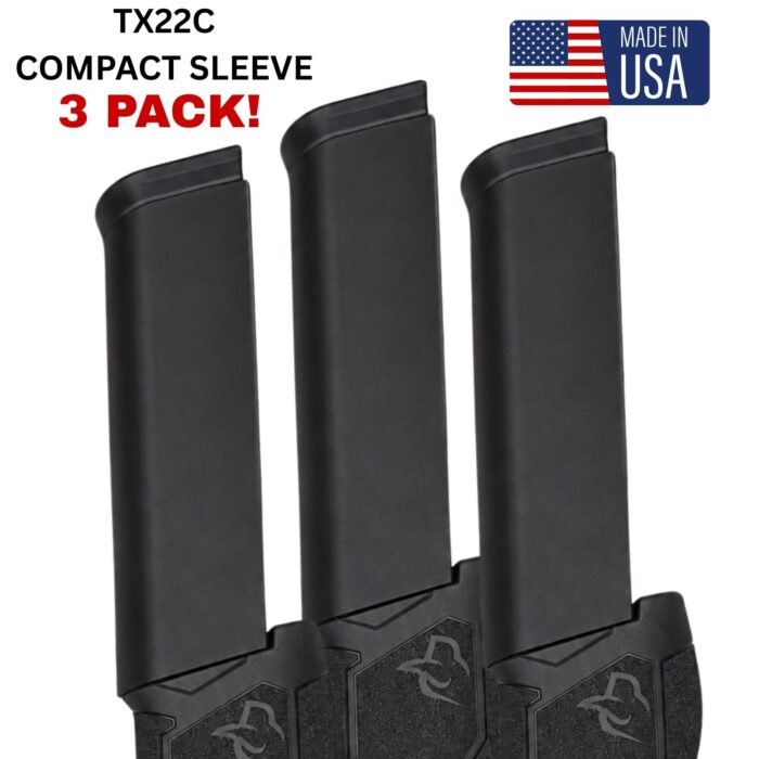 TX22 Compact Mag Sleeve (34 Rd ProMag) – Smooth Matte, 3 Pack